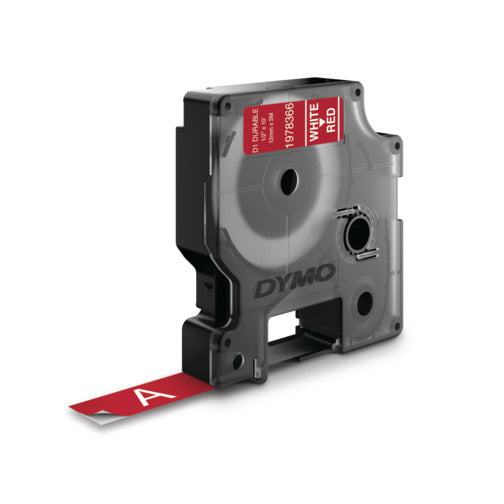DYMO Schriftband – 12 mm × 3 m, rot, weiss – für LabelManager 160, 210D, 220 und andere