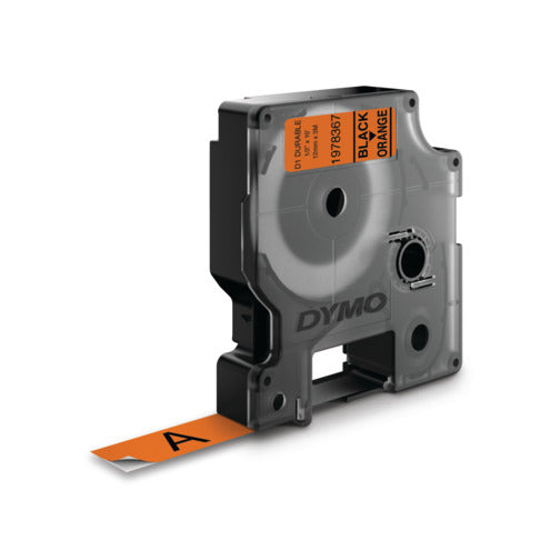 DYMO Schriftband – 12 mm × 3 m, orange, schwarz – für DYMO LabelManager: 160, 210D, 220 und weitere