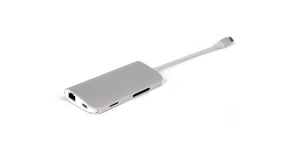 LMP 14368 Multiport-Adapter – USB-C, 1× HDMI, 3× USB-A, 1× USB-C, GbE, SD/microSD, für Windows/Mac