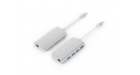 LMP 14368 Multiport-Adapter – USB-C, 1× HDMI, 3× USB-A, 1× USB-C, GbE, SD/microSD, für Windows/Mac
