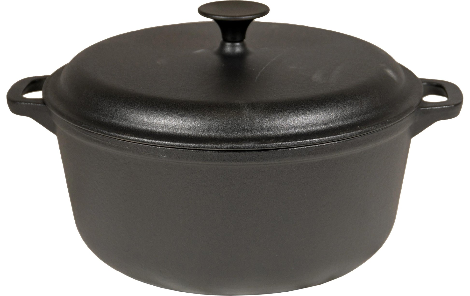 Garcima Kochtopf – 5,5 l, Ø 28 cm, Gusseisen, Emaille, für Induktion, Gas, Glaskeramik und andere, Schwarz