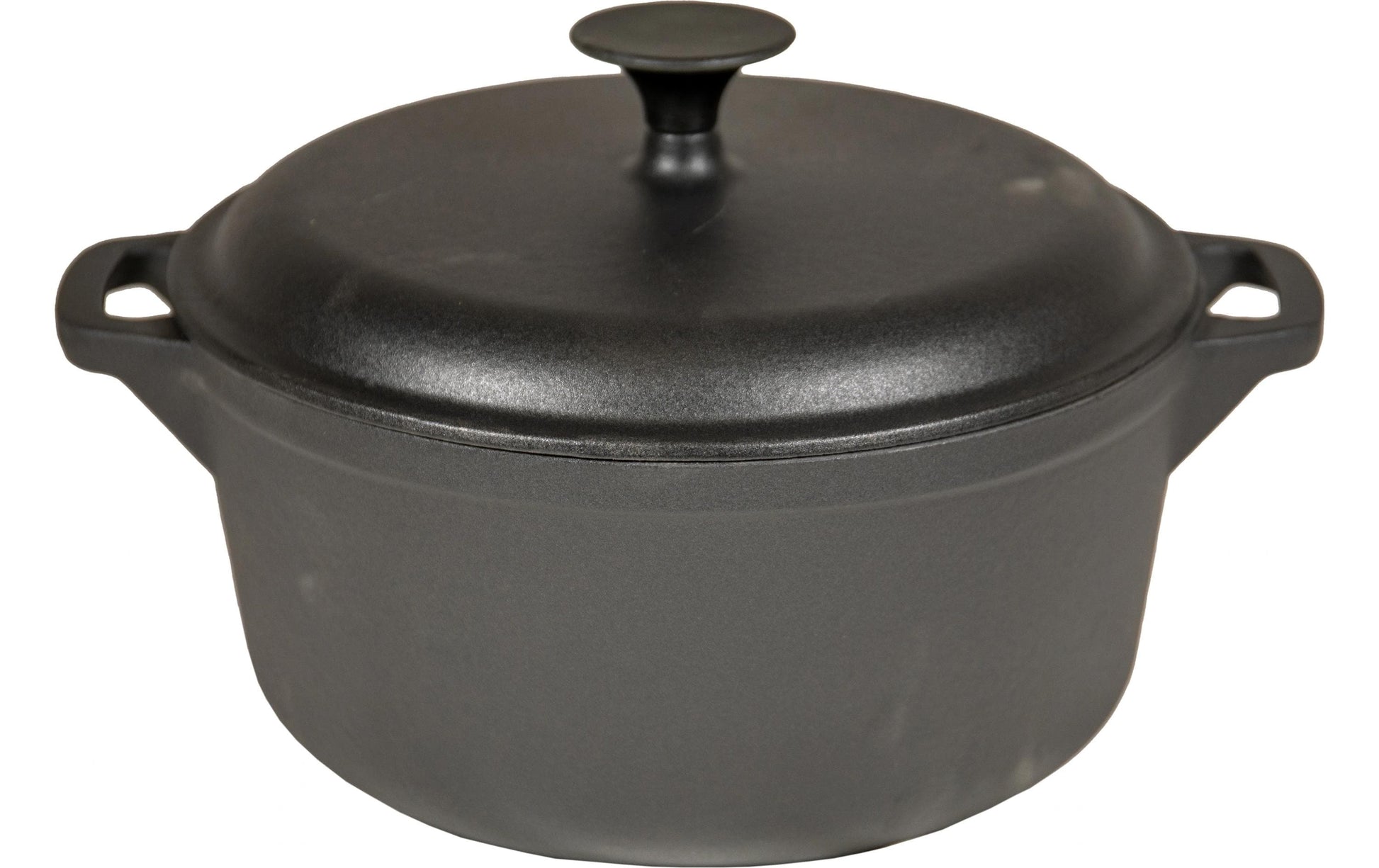 Garcima Kochtopf – 3,9 l, Ø 24 cm, Gusseisen, Emaille, für Induktion, Gas, Glaskeramik u. a., Schwarz