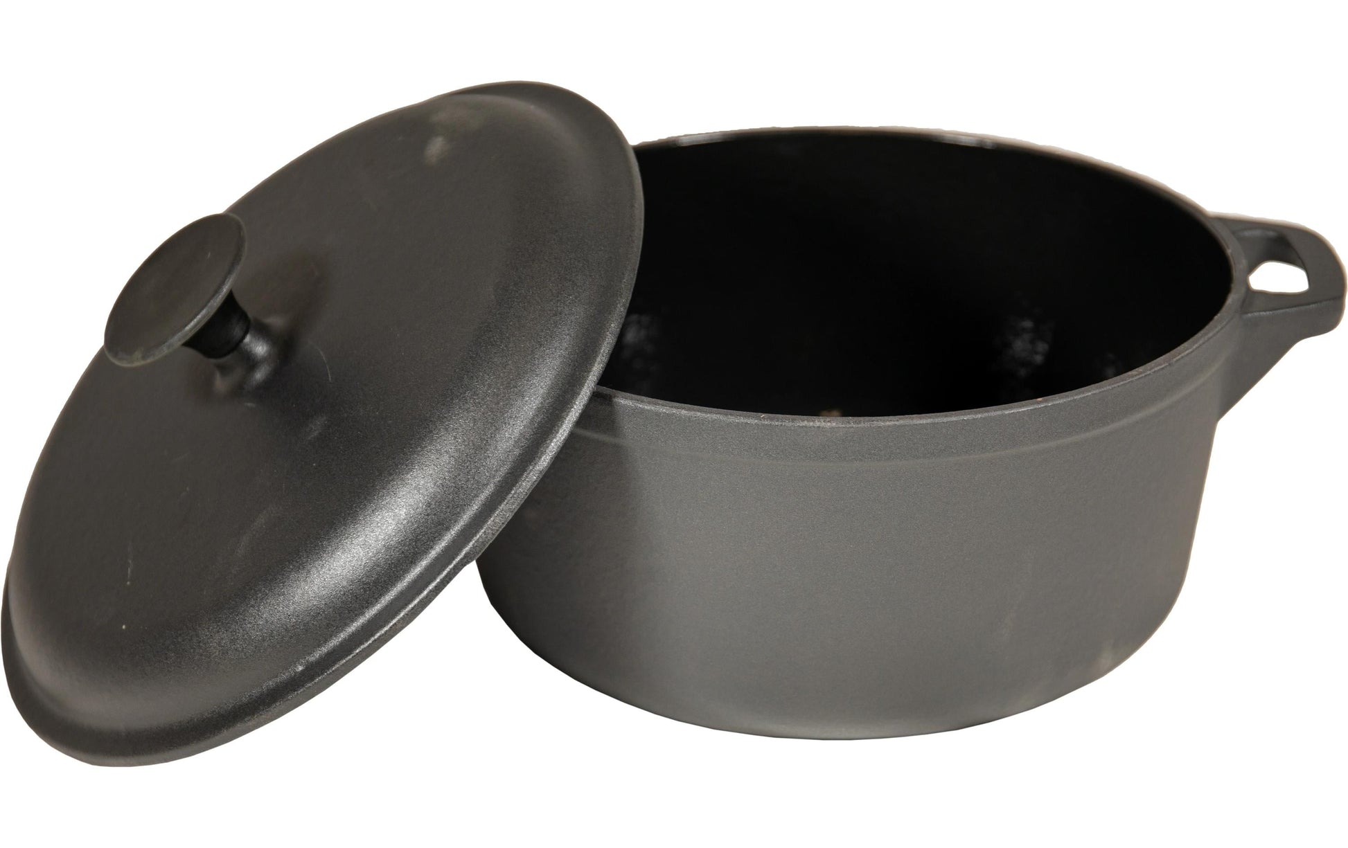 Garcima Kochtopf – 3,9 l, Ø 24 cm, Gusseisen, Emaille, für Induktion, Gas, Glaskeramik u. a., Schwarz