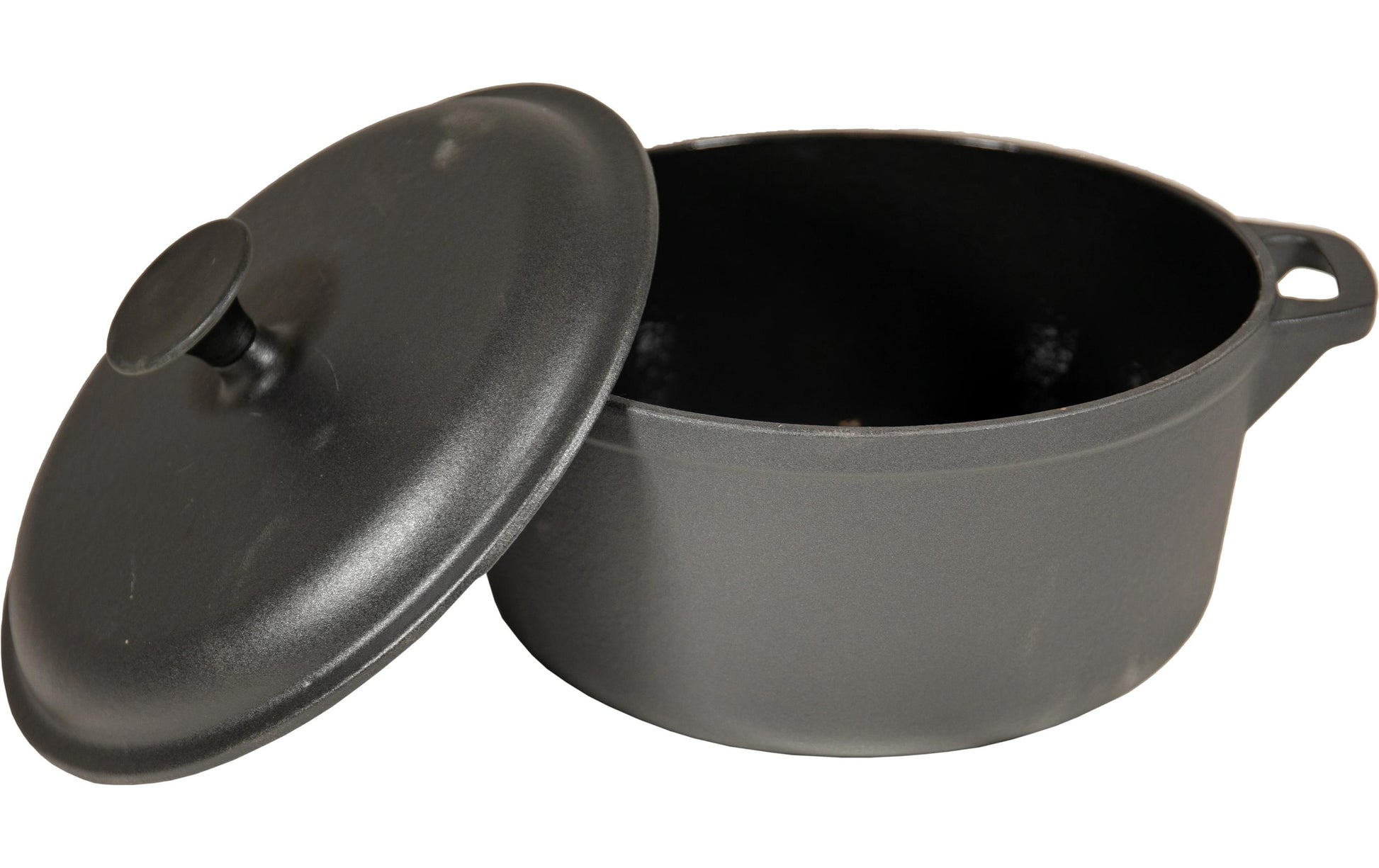 Garcima Kochtopf – 5,5 l, Ø 28 cm, Gusseisen, Emaille, für Induktion, Gas, Glaskeramik und andere, Schwarz