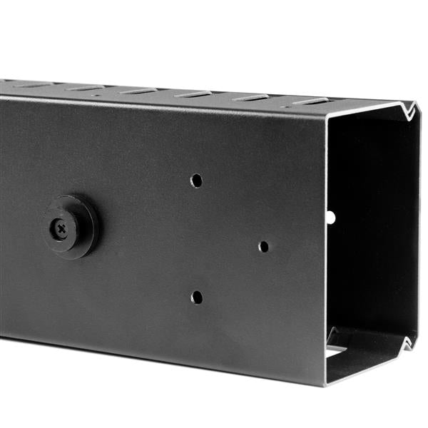 StarTech.com 19" Rangierpanel, 0U vertikal, 1,7 m, Finger-Duct, Kunststoff/Stahl – für 40U – Schwarz