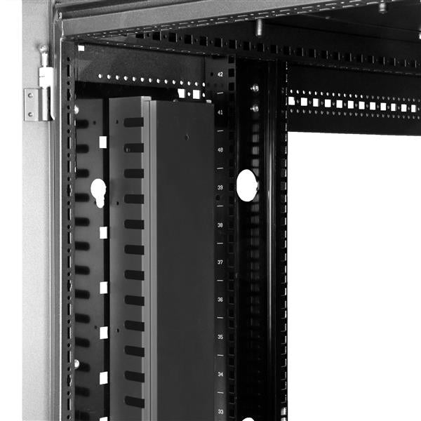 StarTech.com 19" Kabelmanager – 0U vertikal – 852,2 × 100 × 73 mm – Kunststoff/Stahl – Schwarz