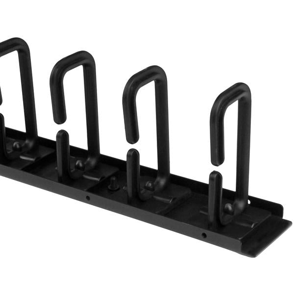 StarTech.com Vertikaler Kabelordner – 0U, 1,73 m, Stahl, Schwarz, für 40U-Rack, 2er-Pack