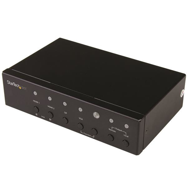 StarTech.com HDBaseT Extender-Set, Multi-Input (2× HDMI, 1× DP, 1× VGA), 2× HDMI Out, 4K@60 Hz, 70 m, IR