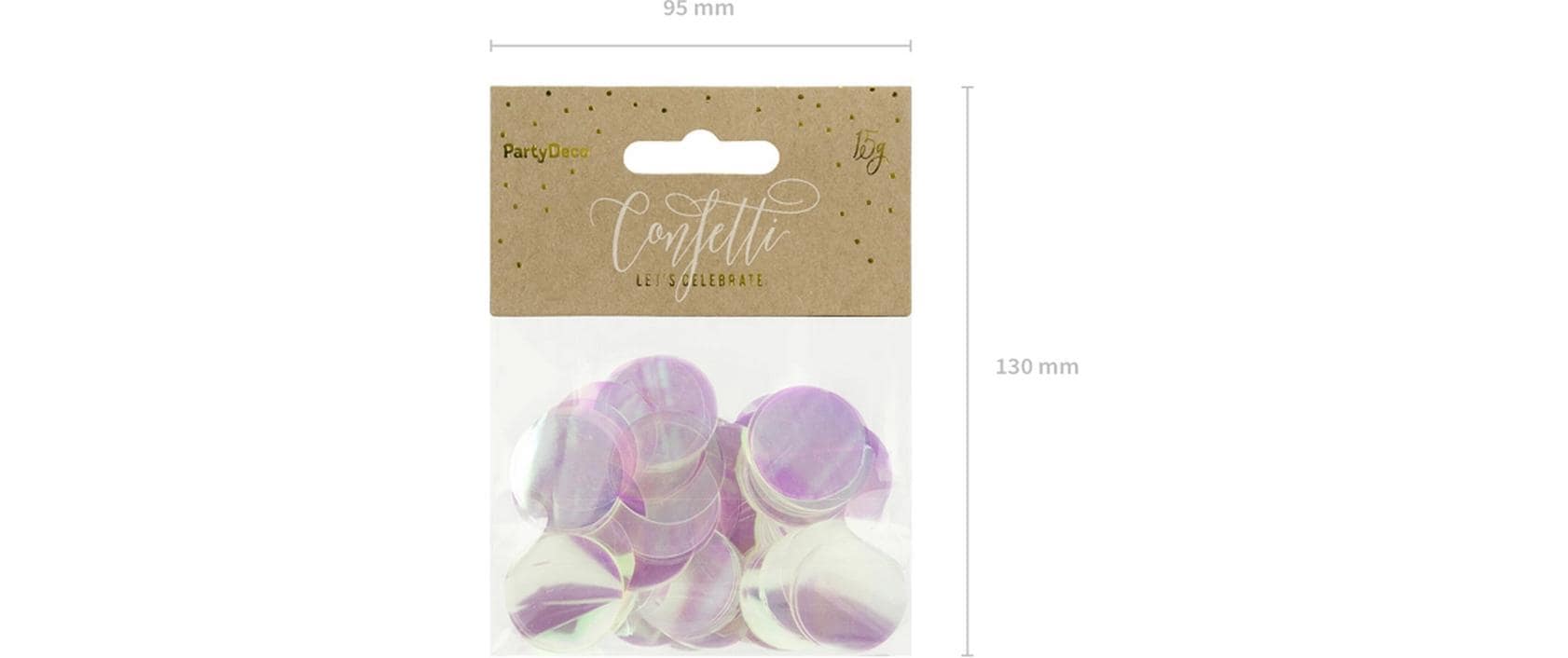 PartyDeco Partykonfetti-Kanone Kreise – irisierend – Ø 2,5 cm – Folie – 1 Stück