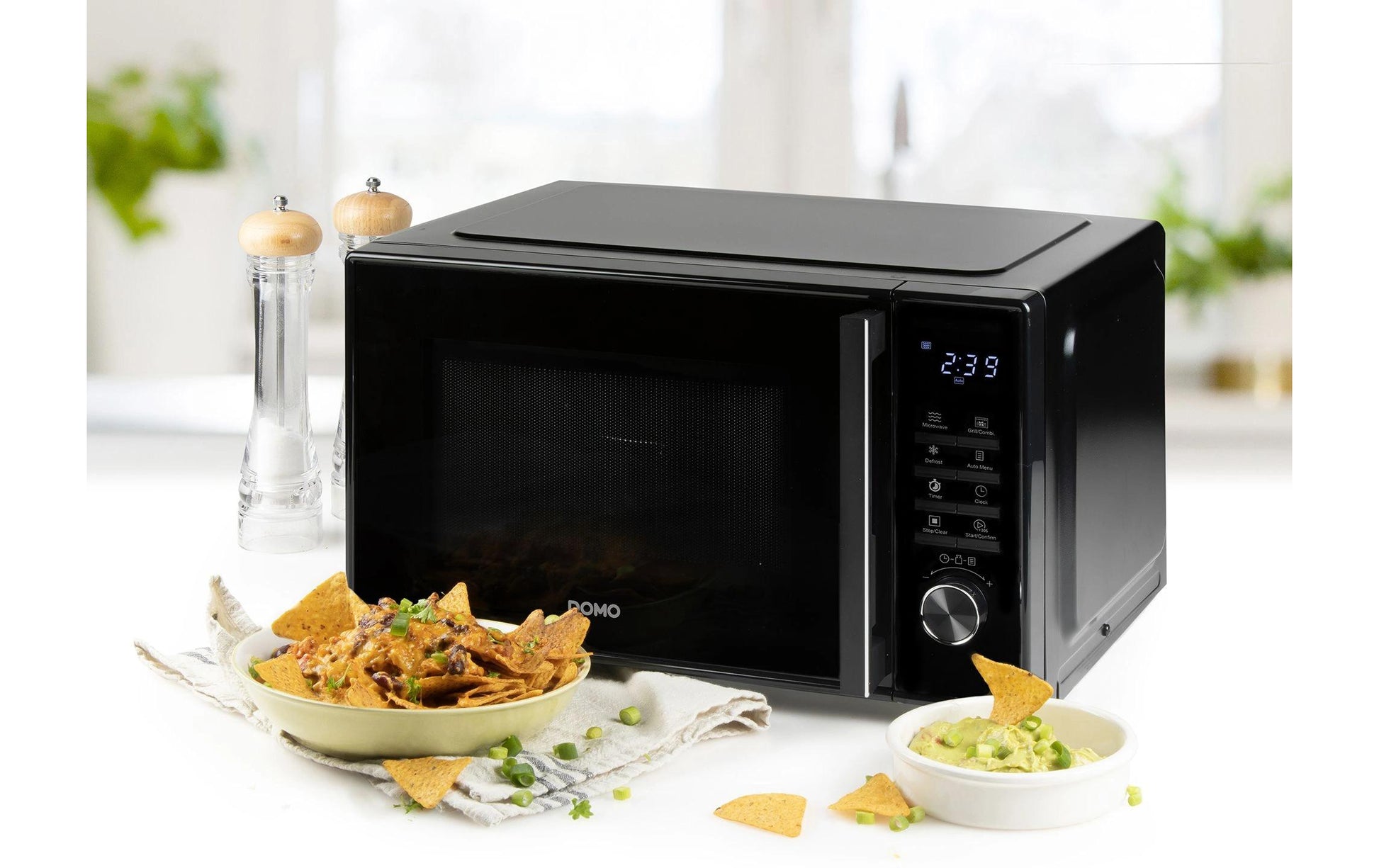 Domo Grill Mikrowelle DO22501G – 25 l, Grill, 1000 W – Schwarz