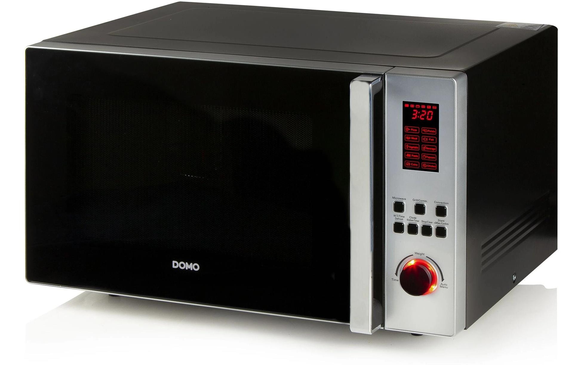 Domo Kombi-Mikrowelle DO24201C – 42 l, Grill & Heissluft, 1000 W – Schwarz/Grau