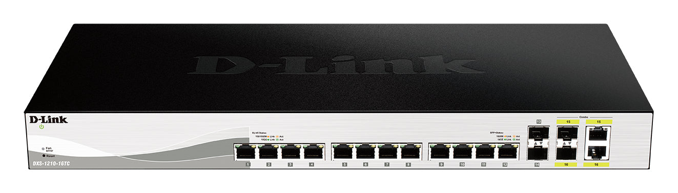 D-Link DXS-1210-16TC – Managed Switch – 12×10G, 4×SFP+, L2, 1U