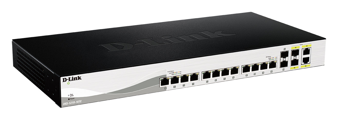 D-Link DXS-1210-16TC – Managed Switch – 12×10G, 4×SFP+, L2, 1U