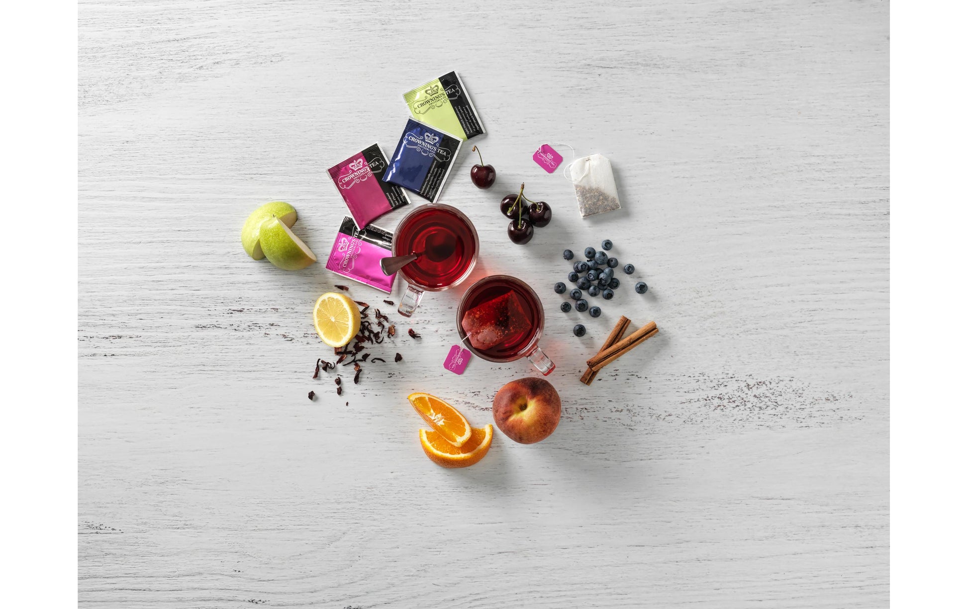 Crowning’s Tea Früchtetee Orange & Pfirsich – Teebeutel 25 Beutel