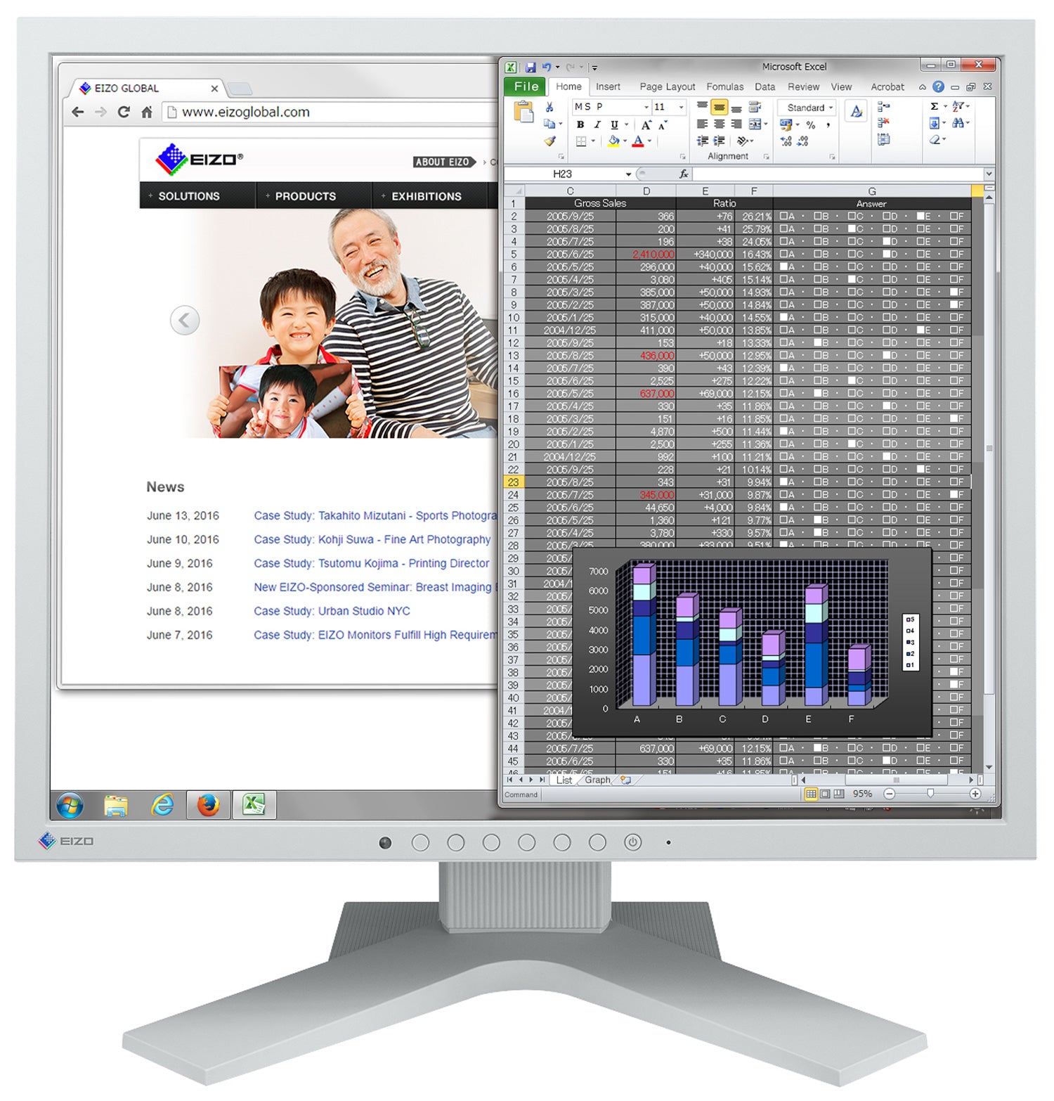 EIZO S1934H Swiss Edition – Monitor, 19", 1280 × 1024 (SXGA), IPS, 60 Hz, 250 cd/m², VESA 100 × 100, Grau