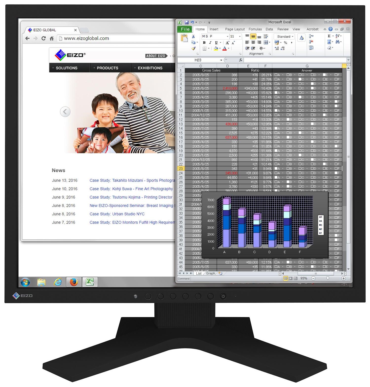 EIZO S1934H Swiss Edition – Monitor, 19", 250 cd/m², Höhenverstellbar, Lautsprecher, VESA 100 × 100, Schwarz