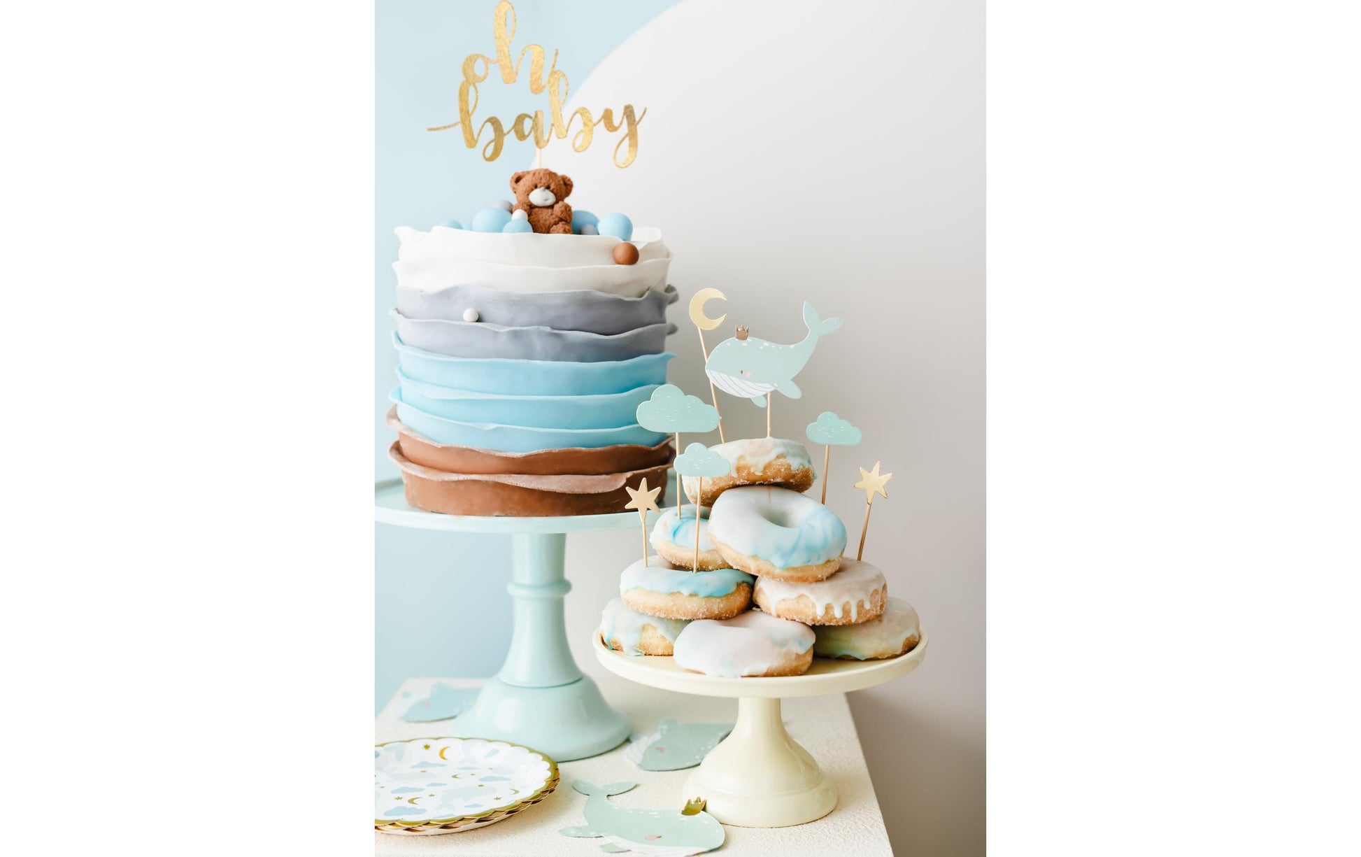 PartyDeco Servietten Wal – 26,5 × 21,5 cm, 3-lagig – 20 Stück