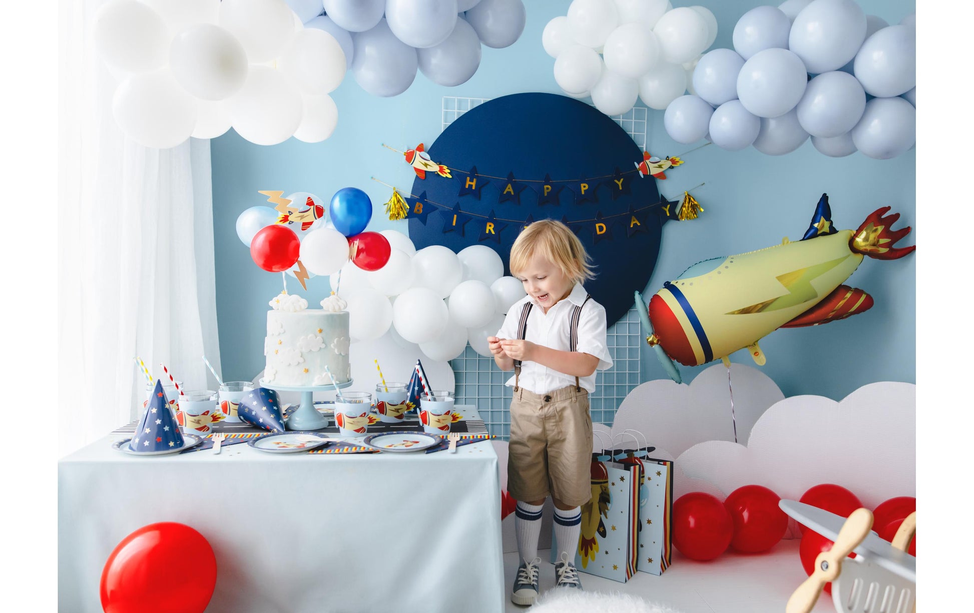 PartyDeco Girlande Fahrzeuge – Mehrfarbig – Papier – 1 Stk