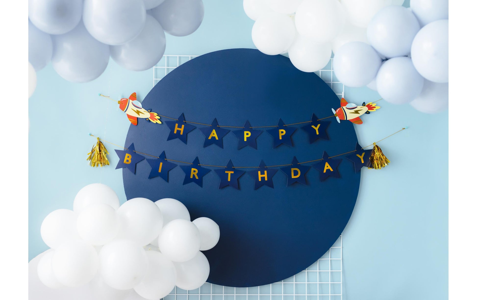 PartyDeco Girlande Fahrzeuge – Mehrfarbig – Papier – 1 Stk
