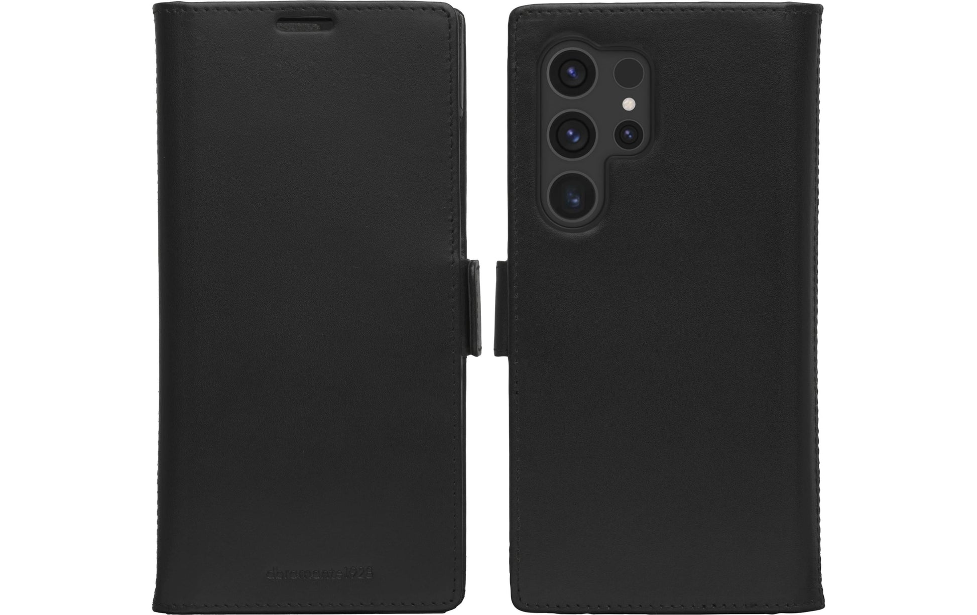 dbramante1928 Lynge – Wallethülle – für Samsung Galaxy S24 Ultra, 3 Kartenfächer, Leder, Schwarz