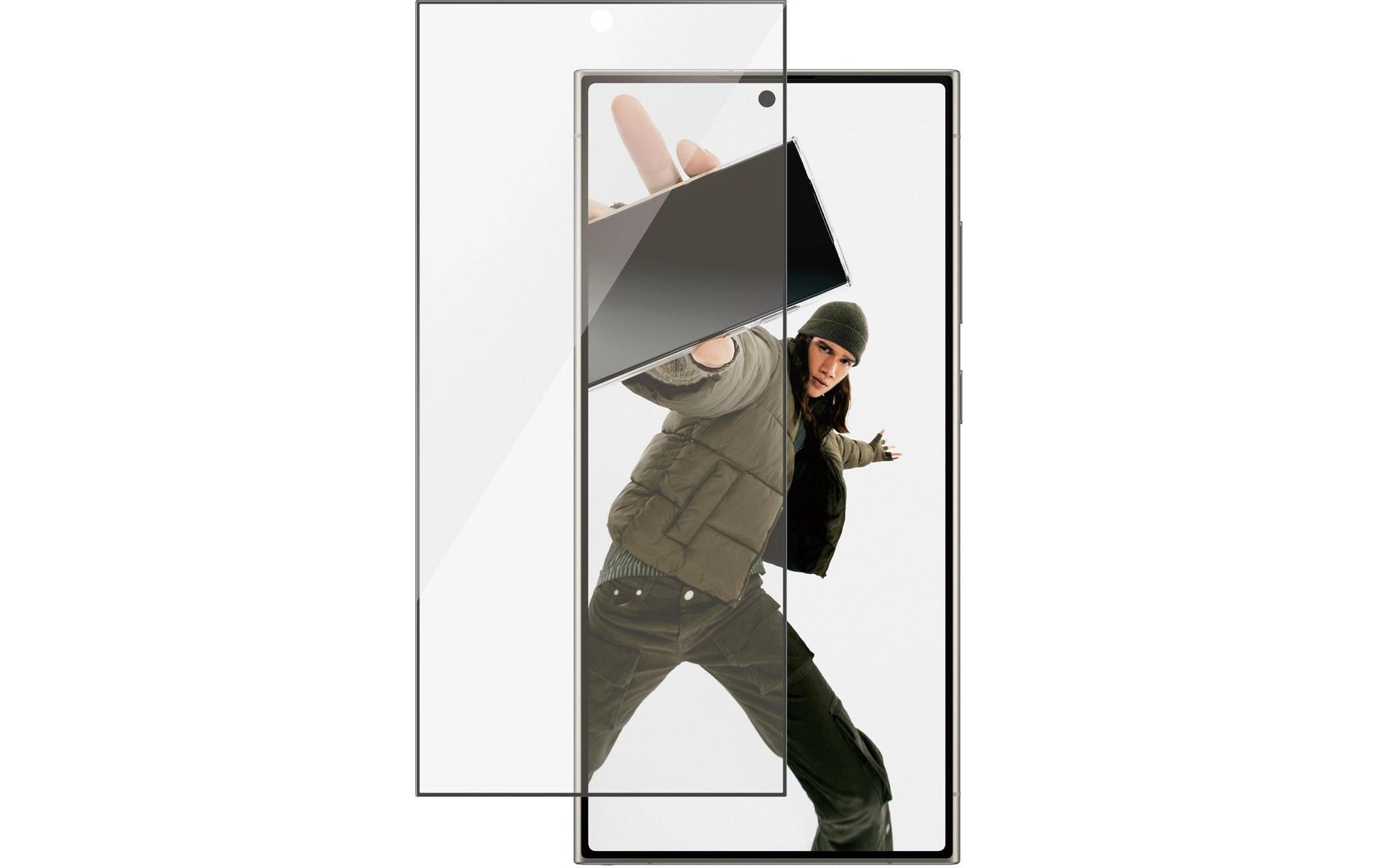 PanzerGlass Displayschutz (Panzerglas), Ultra-Wide Fit – für Galaxy S24 Ultra – mit Applikator