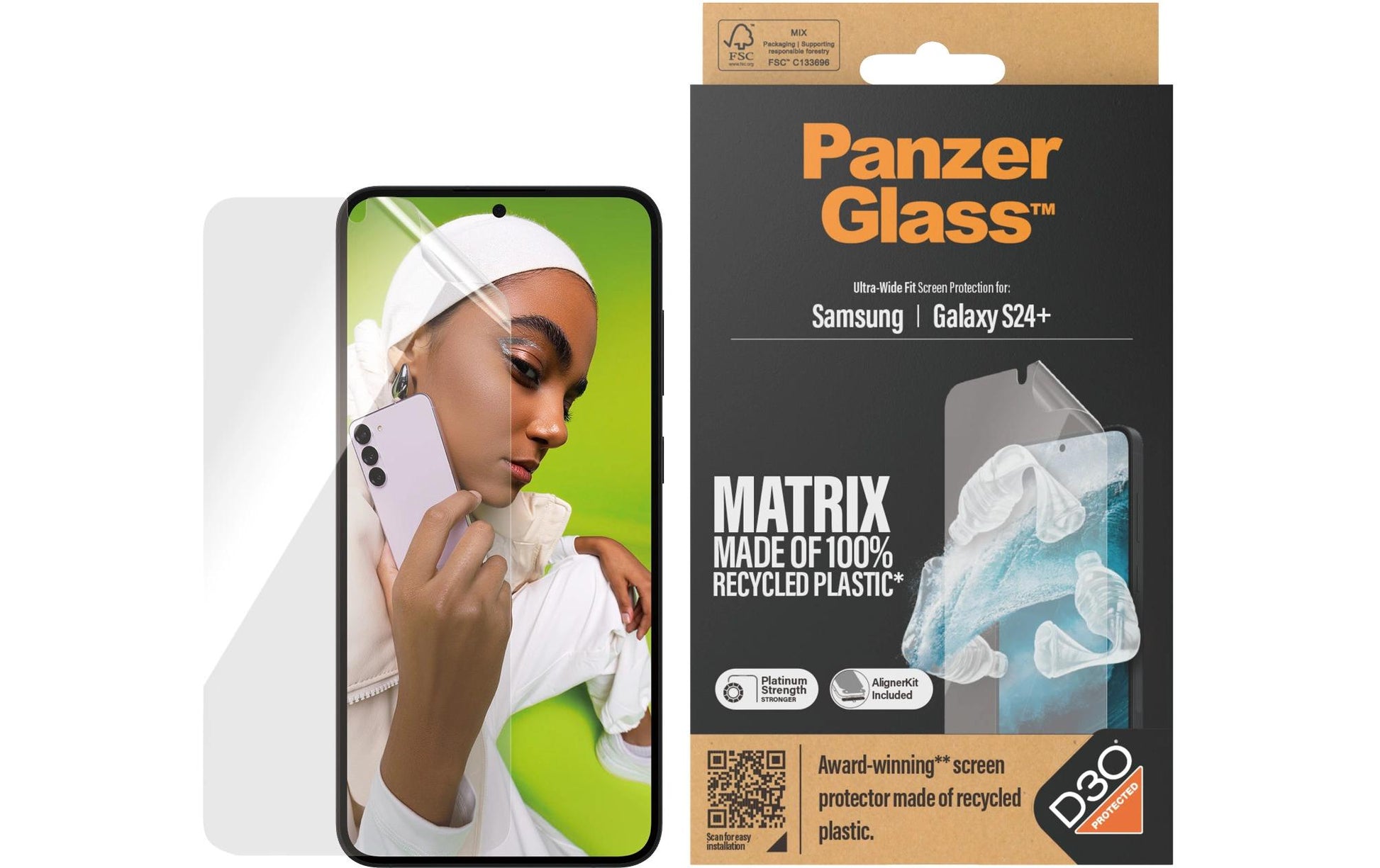 PanzerGlass Displayschutz, Folie, Transparent – für Samsung Galaxy S24 Plus – 1er-Pack
