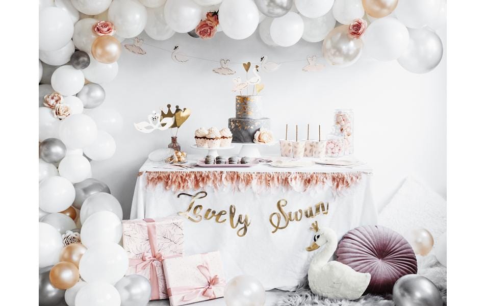 PartyDeco Papierservietten Lovely Swan, 33 × 33 cm – FSC – 20 Stk.