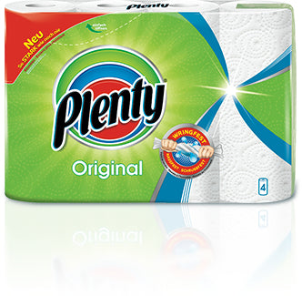Plenty Haushaltspapier Original – 45 Blatt – Weiss – 4 Rollen