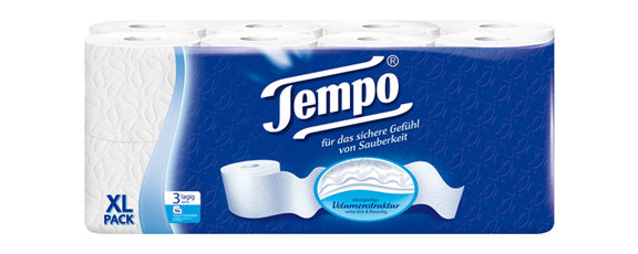 Tempo Toilettenpapier – 3-lagig, 150 Blatt/Rolle – 16 Rollen