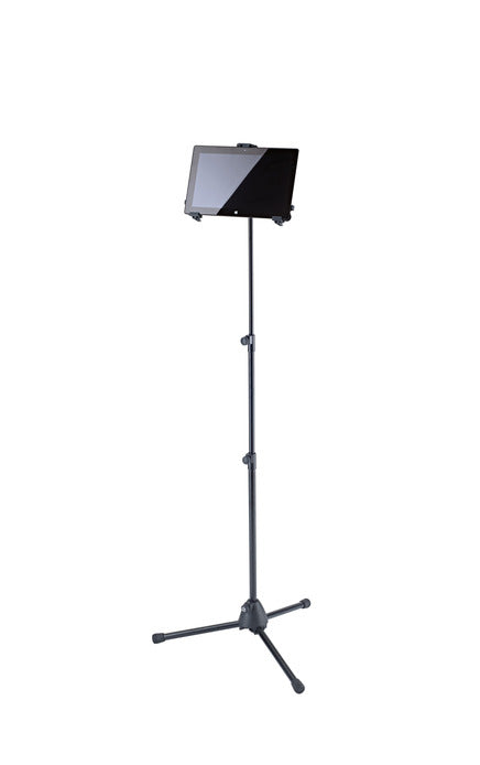 König & Meyer Tablet-Ständer für Transformer Pad – 12,9", neigbar, Stativhöhe 700–1550 mm – Schwarz