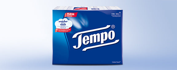 Tempo Taschentücher – 4-lagig, weiss – 30×10 Taschentücher