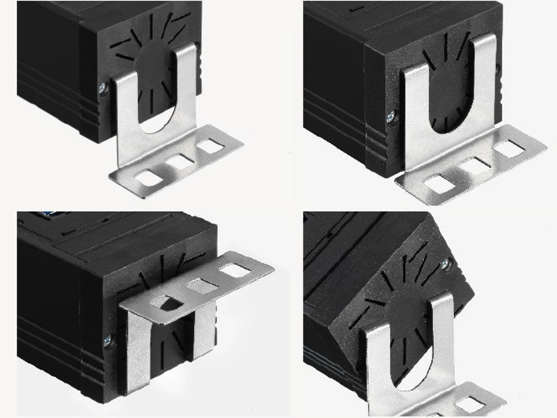 Bachmann CONNECT LINE Steckdosenleiste, 8×T13, ohne Schalter, 2 m – schwarz