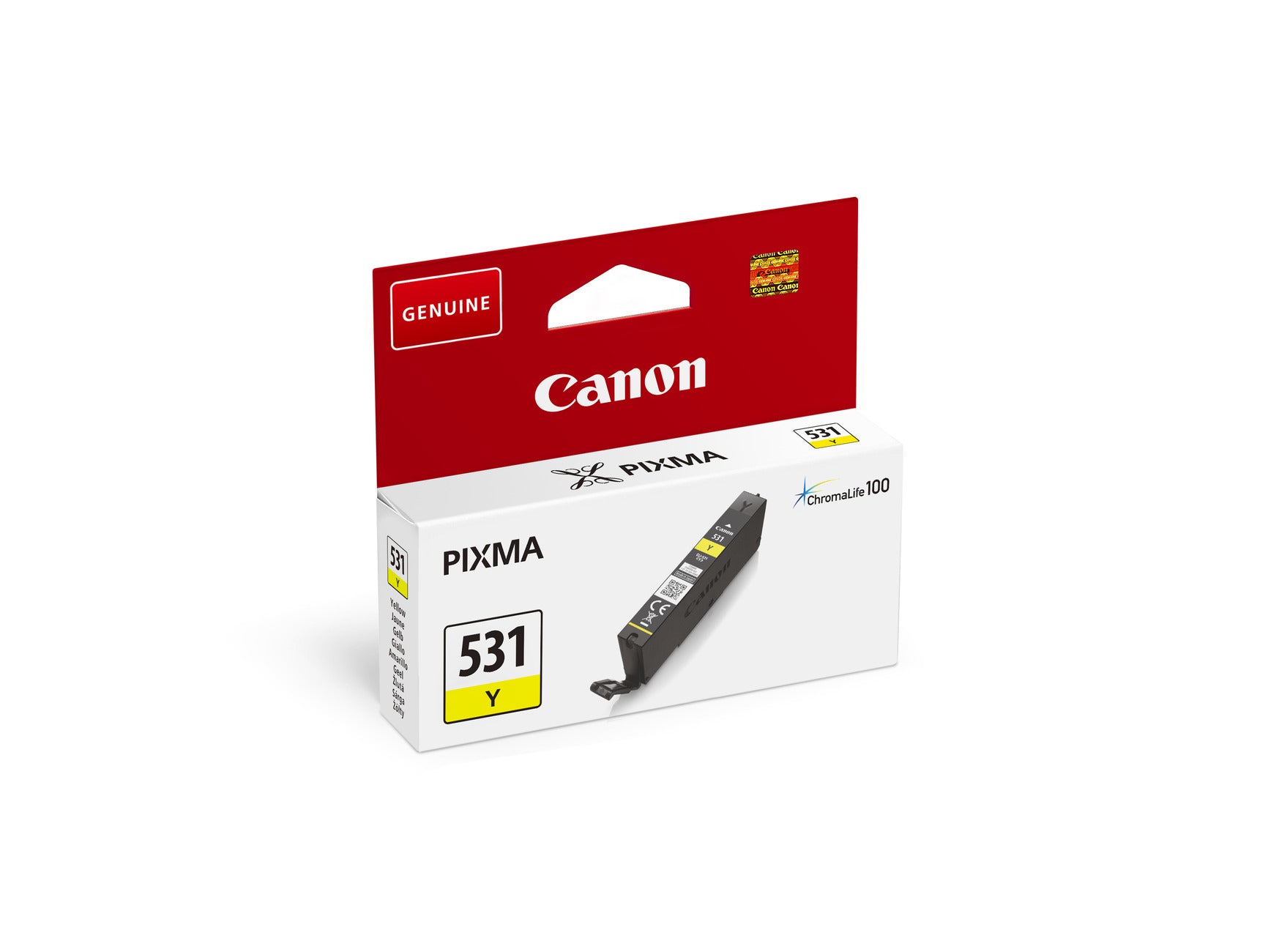 Canon Tintenpatrone CLI-531, Gelb, 8,2 ml – für Tintenstrahldrucker und Multifunktionsgeräte