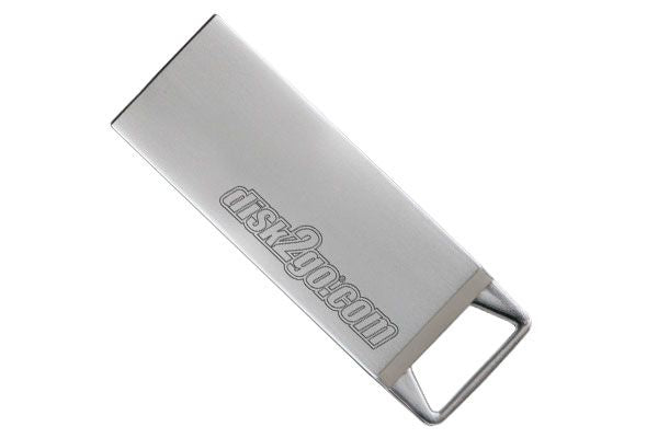 disk2go TANK 3.0 – 64 GB USB-Stick, USB 3.0 (40 MB/s lesen, 9 MB/s schreiben), Silber, Schlüsselanhänger
