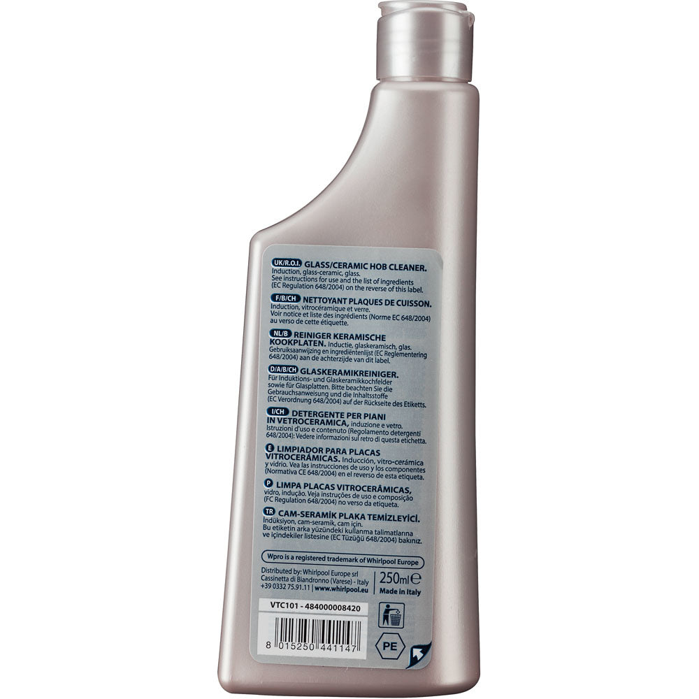 Wpro VTC101 Glas-/Oberflächenreiniger für Glaskeramik – Creme – 250 ml