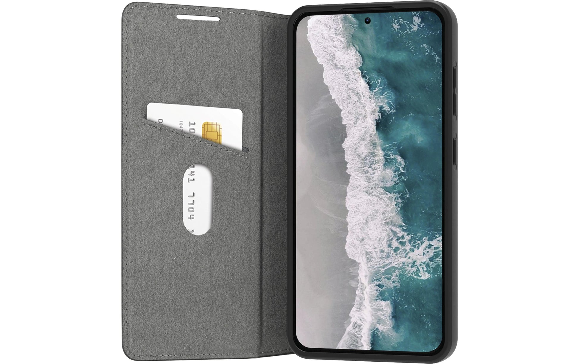 dbramante1928 Wallethülle – für Samsung Galaxy S24+, mit Ständer, 1 Kartenfach, PU, Schwarz