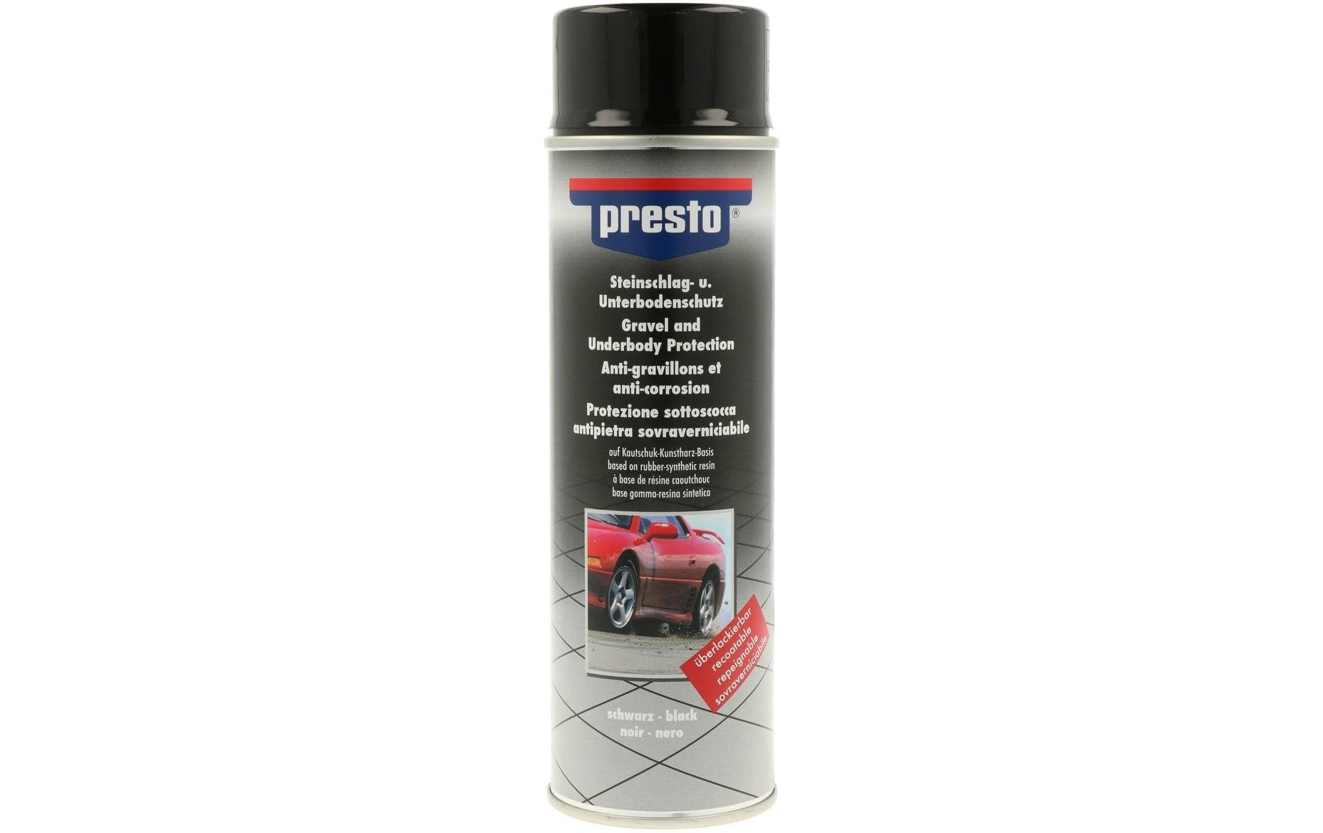 Presto Steinschlag-Überlackierspray – 500 ml, Schwarz