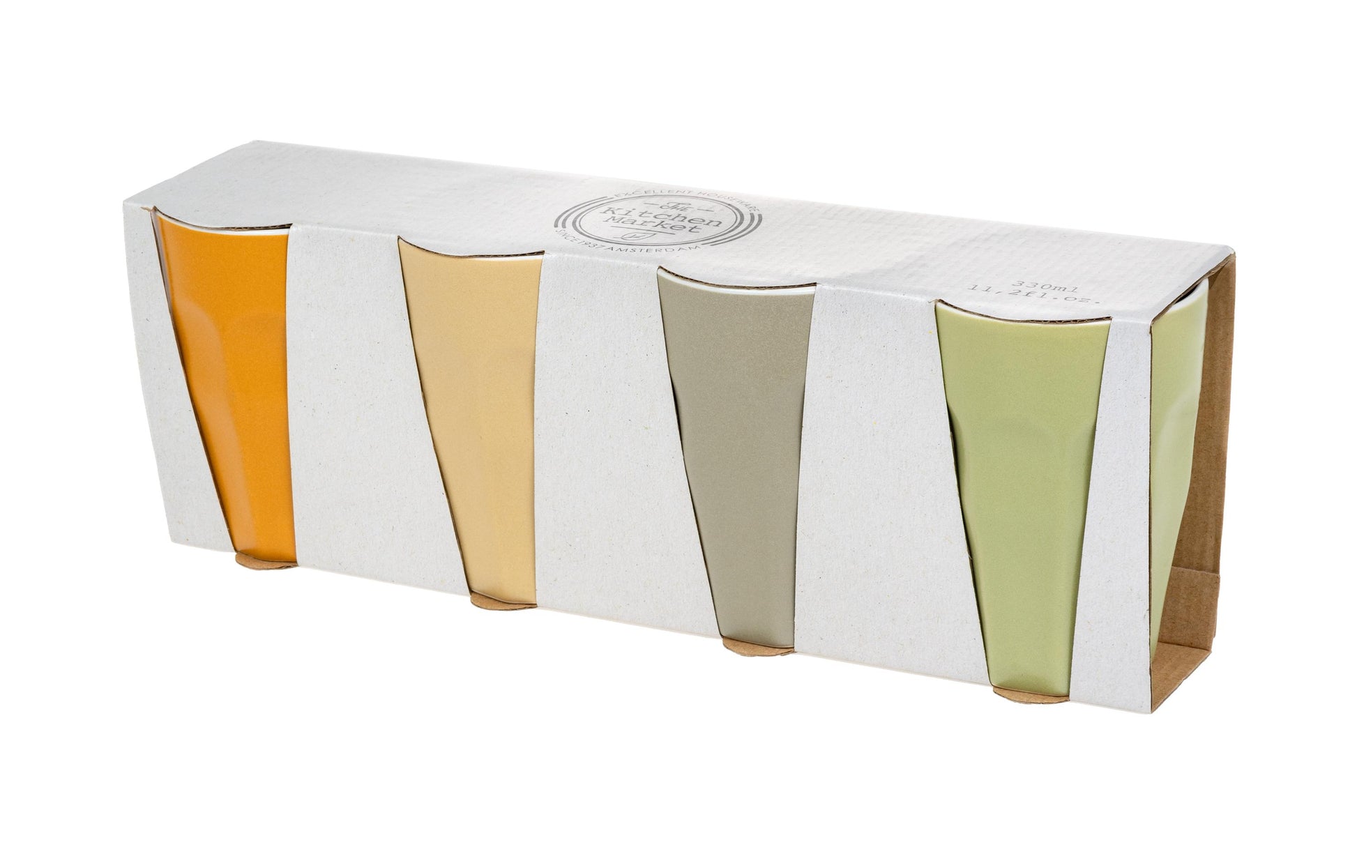 Furber. Becher – 4er Set, 330 ml, Ø 9,0 cm × H 12,5 cm, Porzellan, Mehrfarbig, spülmaschinenfest