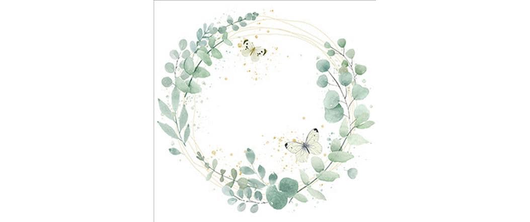 Braun + Company Servietten Blume Weiss – 33 × 33 cm, 3-lagig – 20 Stück
