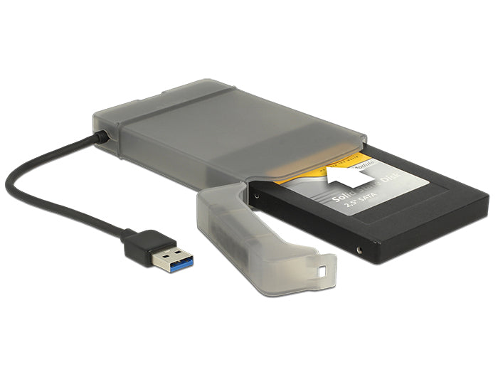 DeLOCK 62742 Adapter USB-A zu SATA – SATA III (6 Gbit/s), für 2,5", USB 3.2 Gen 1 (5 Gbit/s), 0,15 m