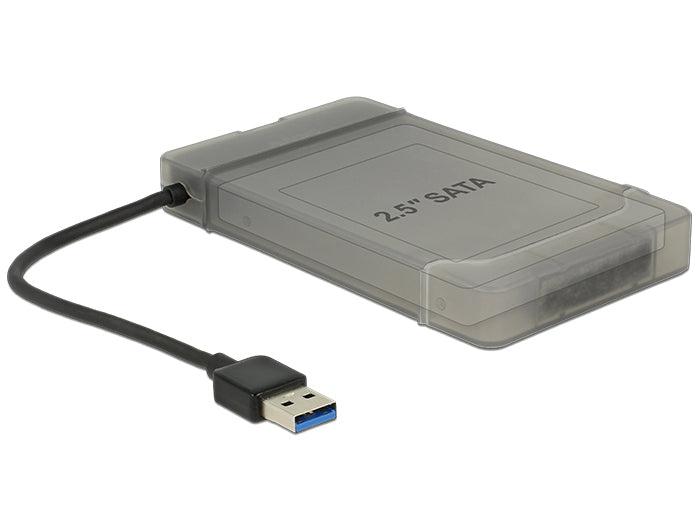 DeLOCK 62742 Adapter USB-A zu SATA – SATA III (6 Gbit/s), für 2,5", USB 3.2 Gen 1 (5 Gbit/s), 0,15 m