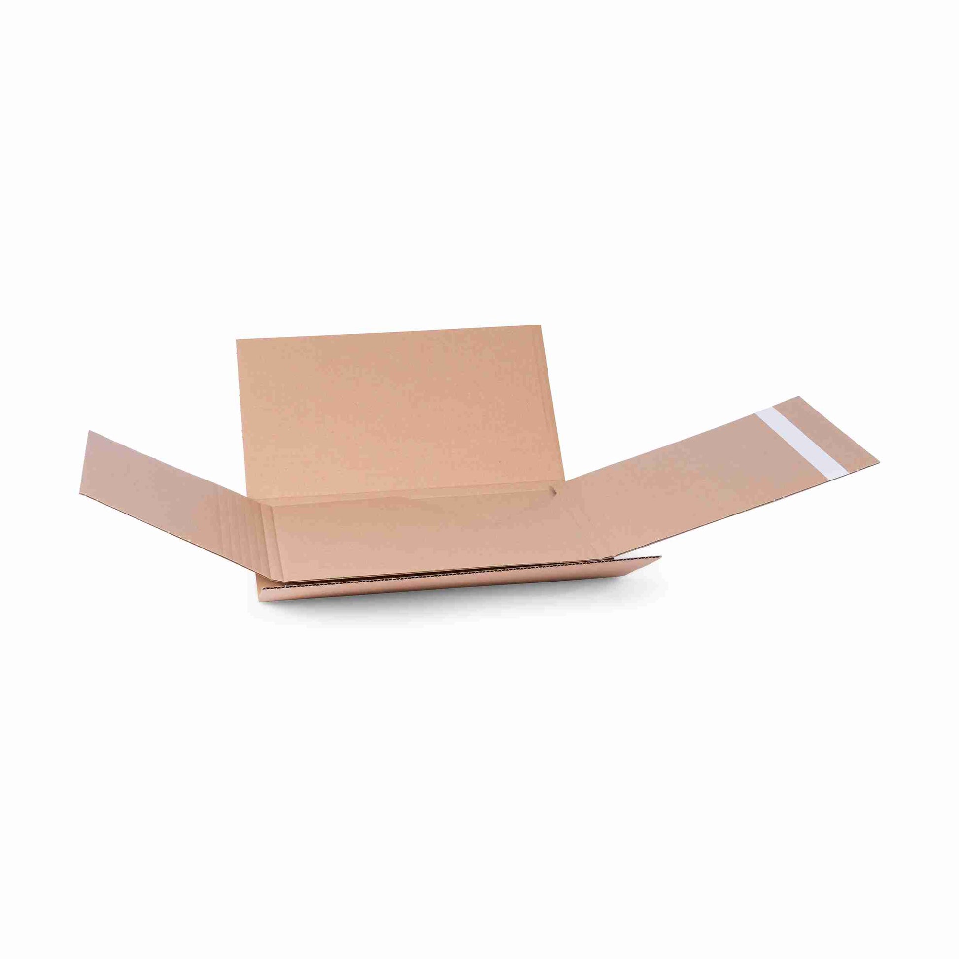 Model Versandverpackung – 300 × 213 × 60 mm, braun, selbstklebend – 1 Stk., ab 300 Stk.