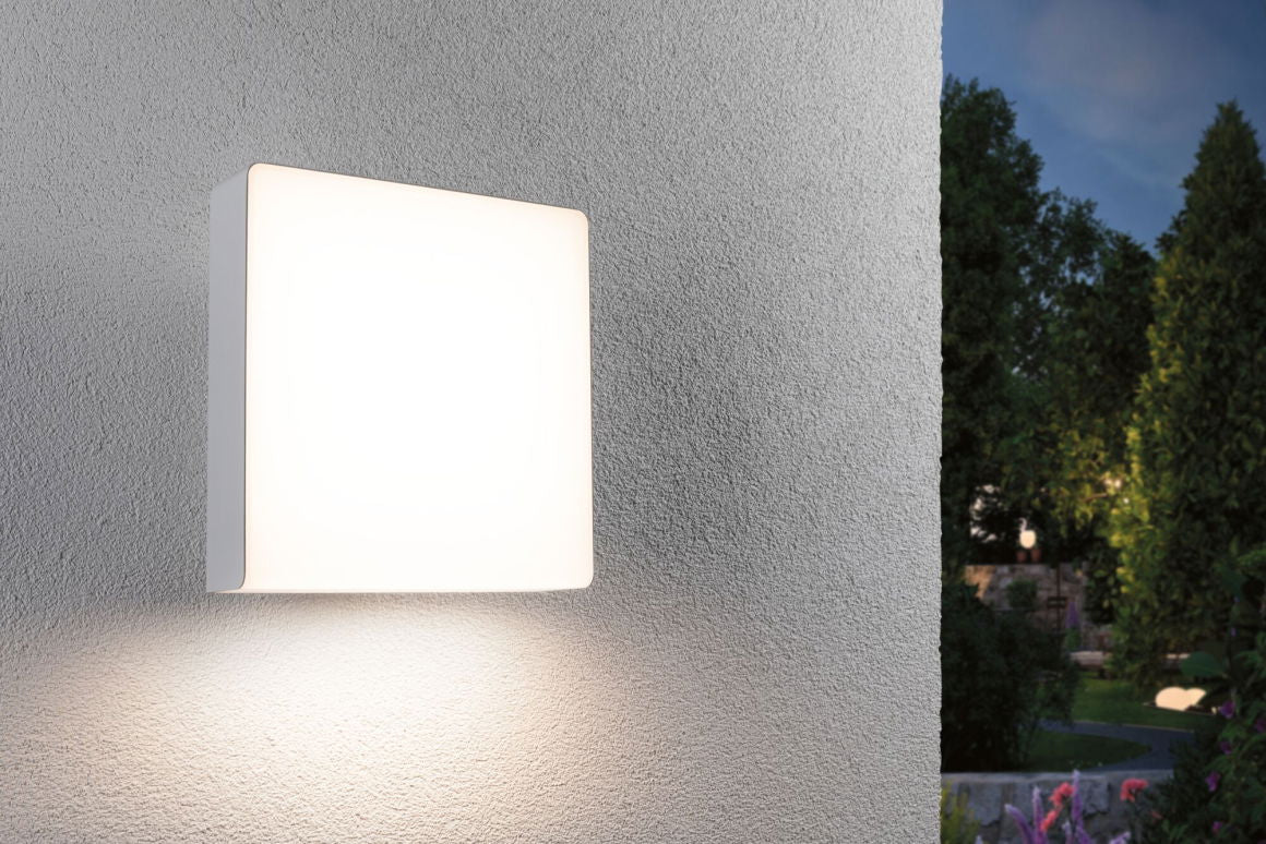 Paulmann Aussenwandleuchte – 3000 K – IP44 – Netzbetrieb – mit Bewegungsmelder – Weiss – Aluminium, Kunststoff