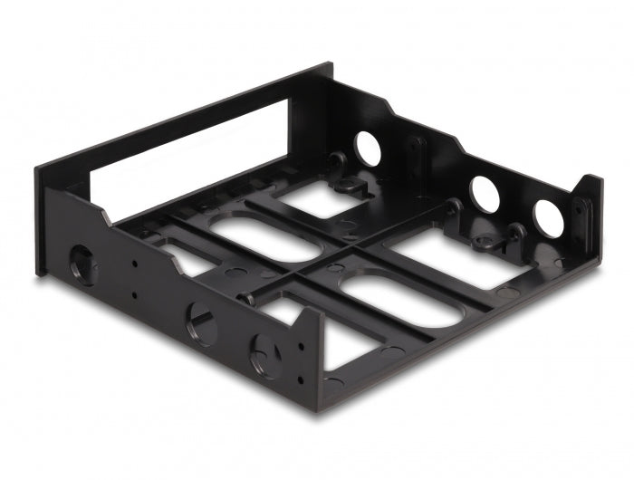 Delock Einbaurahmen 3,5" in 5,25" – Schwarz, Kunststoff