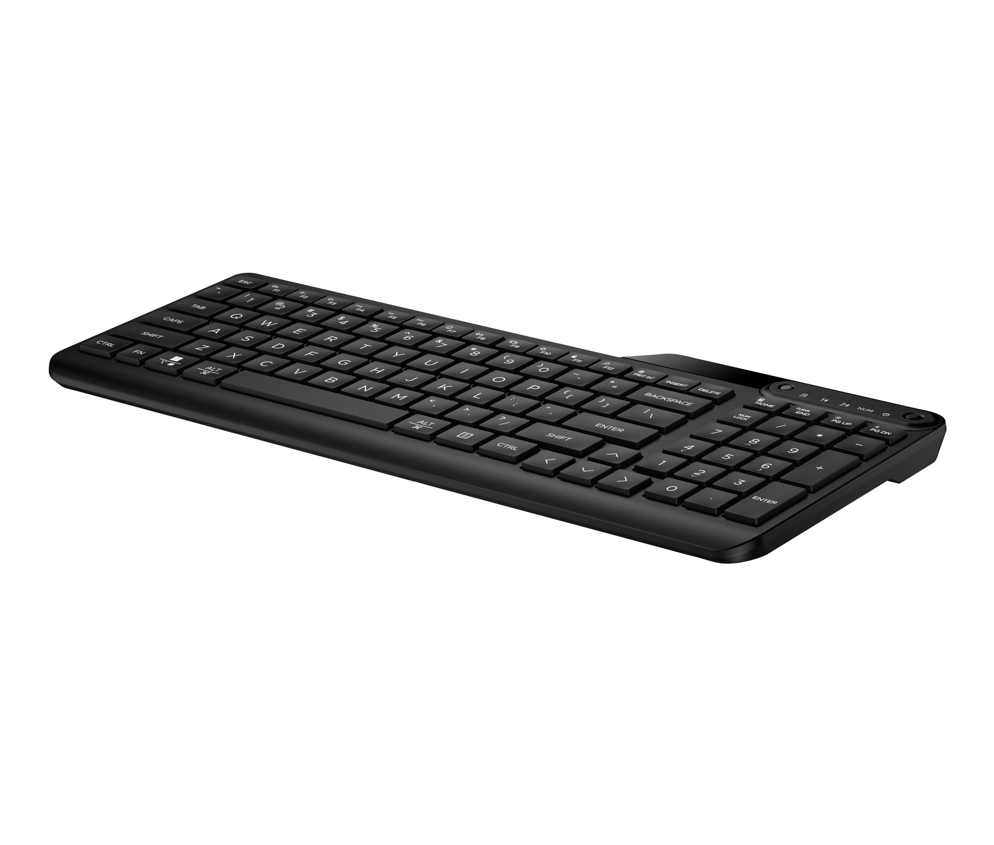 HP 475 Dual-Mode Wireless Tastatur – Membran – Bluetooth & 2,4 GHz (USB-A Empfänger) – Schwarz