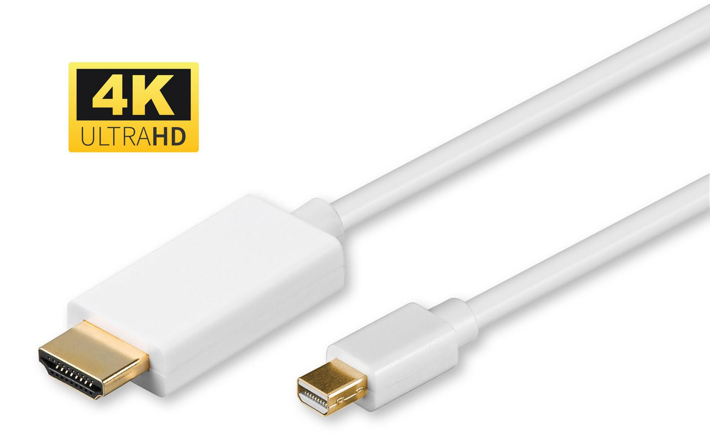 Microconnect Mini DisplayPort auf HDMI Kabel DP 1.2 4K 60 Hz – 1 m – Weiss