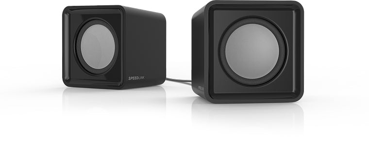 SPEEDLINK SL-810004-BK TWOXO – PC-Lautsprecher – 2.0, 5 W, 3,5 mm – Schwarz