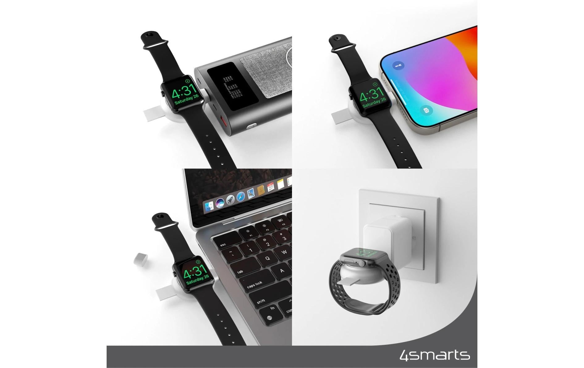 4smarts Apple Watch Charger QI2.0 – 5 W, Qi – für Apple Watch Series 1–9/SE