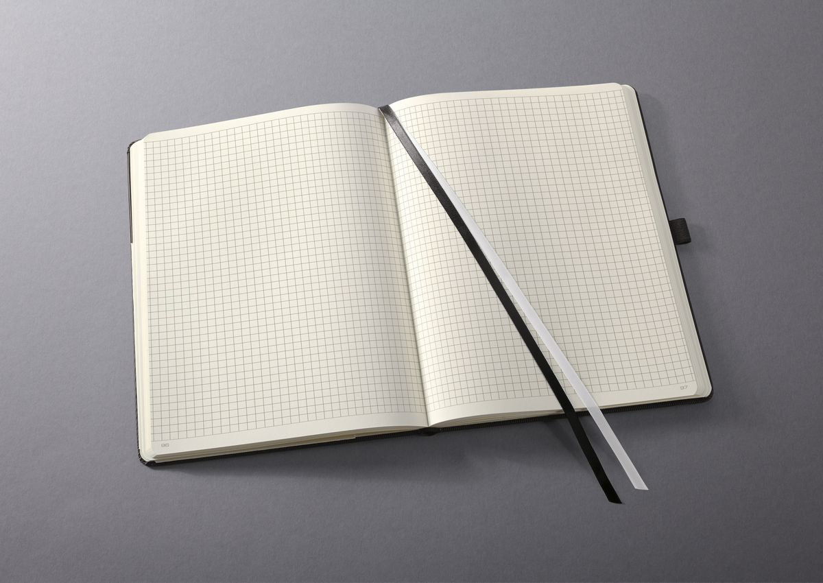 Sigel Notizbuch Conceptum, 180 × 240 mm, kariert, 194 Seiten – schwarz