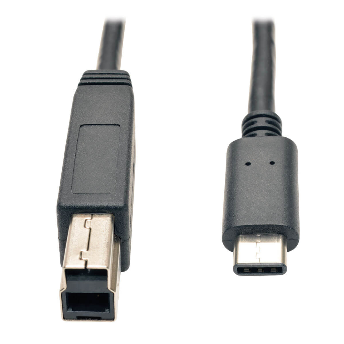 Tripp Lite USB-C auf USB-B Kabel – USB 3.2 Gen 2 (10 Gbit/s) – 0,9 m – PVC-Mantel – Schwarz